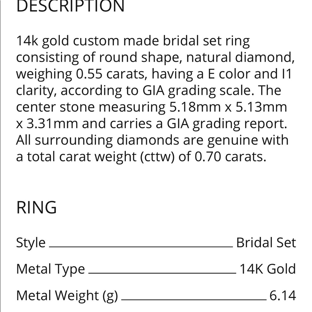 Diamond bridal set - Picture 7 of 8